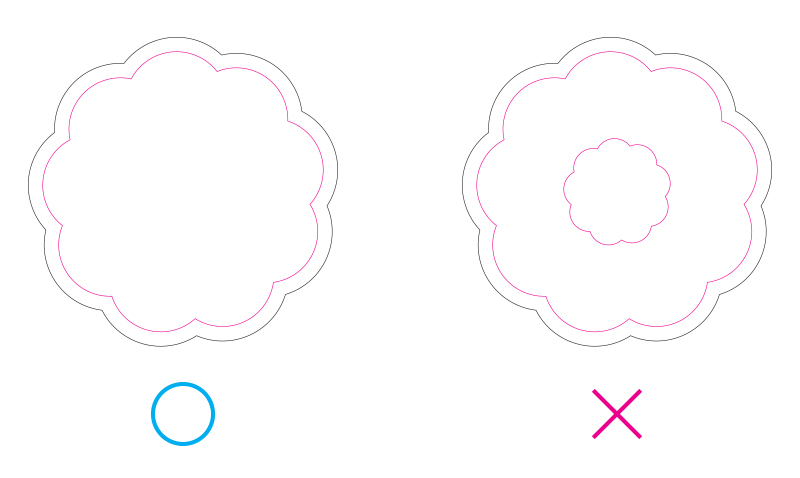 조각 스티커 칼선 작업 주의